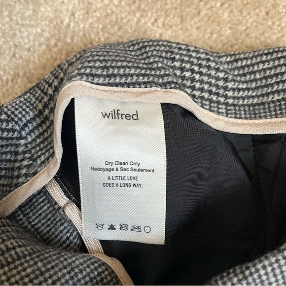 Aritzia Wilfred Chambery Check Plaid Wool Cashmere Cropped Trouser Pant Size 0 - Picture 11 of 12